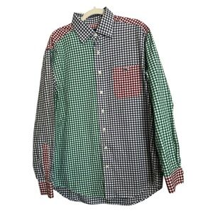 Vineyard Vines Casual Red and Green Button Down Shirt